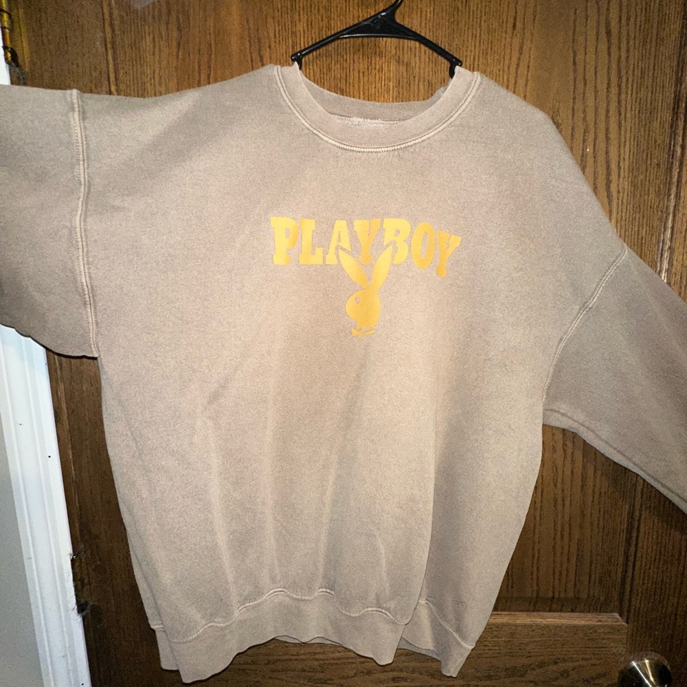 PLAYBOY Brown Sweater with Tan Logo